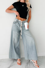Marin Ombre Wide Leg NoaBoa Jeans (Denim Grey)