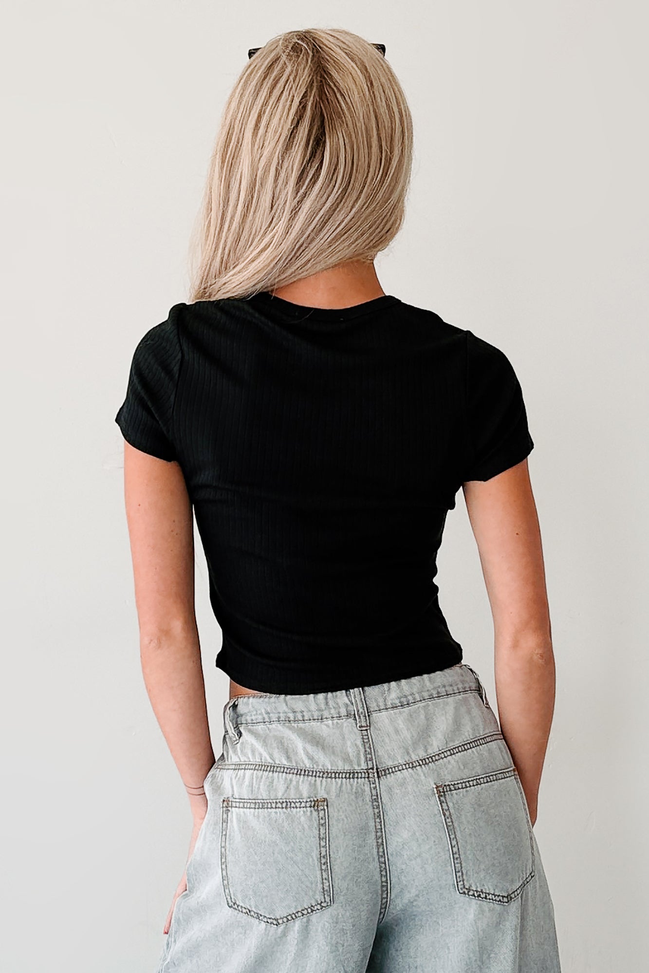 Seen & Sassy Embroidered Martini Top (Black)