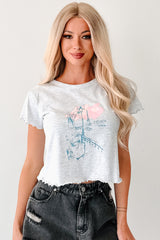 Letters From Paris Graphic Baby Tee (Heather Grey)