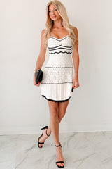 Cupid's Cloud Sleeveless Crochet Mini Dress (Cream)