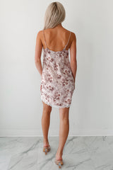 Garden Goddess Sleeveless Floral Slip Dress (Pink Multi)