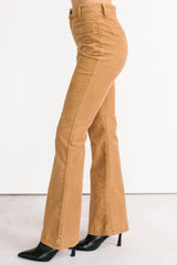 Kasen Corduroy Flare Sneak Peak Jeans (Camel)