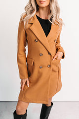 Downtown Drift Button Up Lightweight Coat (Camel)