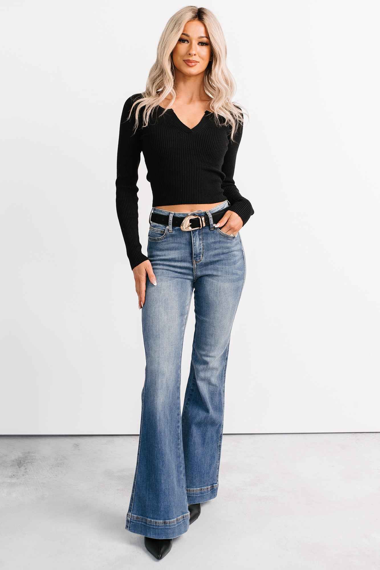Jensen High Rise Flare Judy Blue Jeans (Medium)