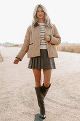Up & Coming Quilted Barn Jacket (Camel)