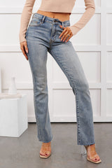 Hobbs High Rise Flare Hidden Jeans (Medium Light)