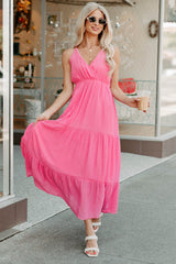 Just A Feeling Sleeveless Maxi Dress (Pink)