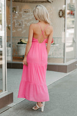 Just A Feeling Sleeveless Maxi Dress (Pink)