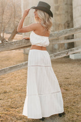 Simply Certain Eyelet Cotton Bandeau Top (White)