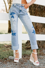 Freya Star & Heart Patch Saige Denim Jeans (Light)