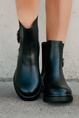 Me After You Platform Round Toe Booties (Black)