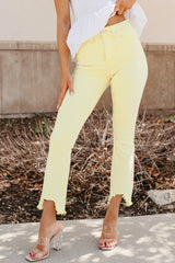 Brad Tummy Control Kick Flare Saige Jeans (Yellow)